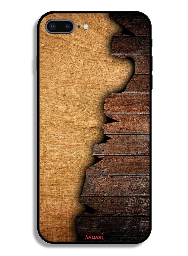 Tolwak Apple iPhone 8 Plus Protective Case Vintage Wood Pattern - Image 2