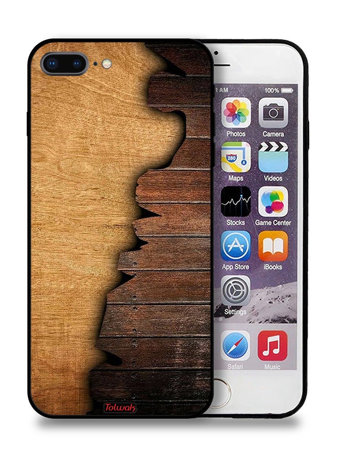 Tolwak Apple iPhone 8 Plus Protective Case Vintage Wood Pattern - Image 1