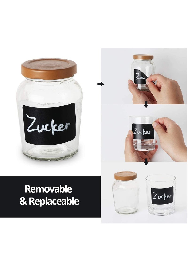 SYOSI - 150 Labels for Jars Waterproof Chalkboard Labels Reusable Blackboard Stickers on a Roll for Jars, Canisters, Kilner Jars, Scrapbooking, 60 x 40 mm - Image 1