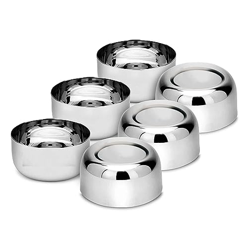 ZORROW MART Stainless Steel Dinner/Dessert Bowl, Sada Vati/Wati,(250 ml) (Set of 12) - Image 4