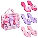 PRINCESS EXPRESSIONS 3Pack Princess Shoe Set Dress Up Royalty Kids Heels Slip On Shoes Pastel Colored Princess Dress Up Shoes Pretend Play High Heels For Kids Fits Toddler Size 710 - Image 3