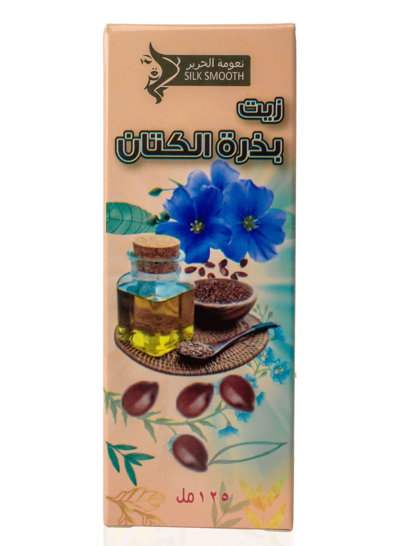 SILK SMOOTH Organic Flaxseed Oil - All-Natural Elixir for Skin and Hair Health - Cold-Pressed, Pure, and Enriched with Omega-3 Fatty Acids - Enhance Your Beauty Naturally - Image 1