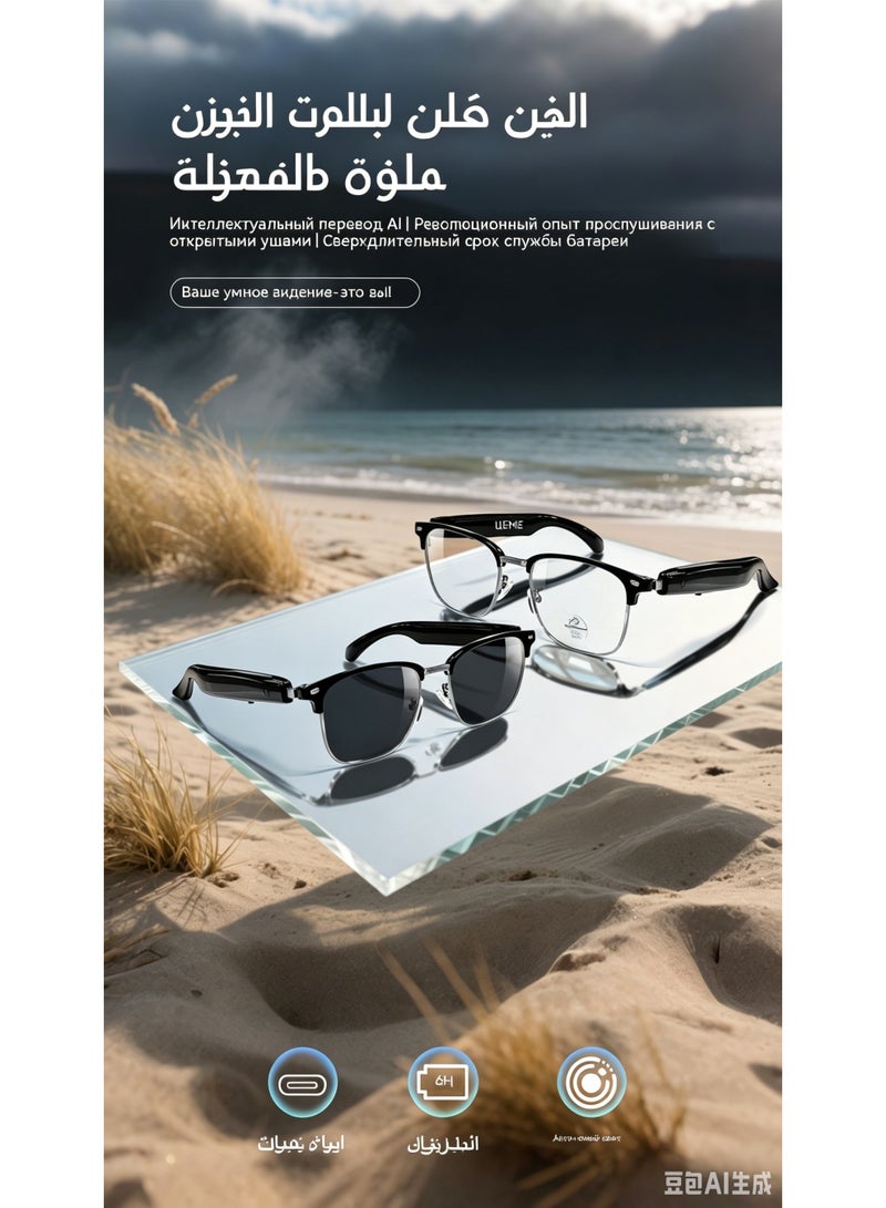 نظارات شمسية بلوتوث ذكية مع تحكم صوتي ومكالمات بدون استخدام اليدين وحماية من الأشعة فوق البنفسجية - Image 4