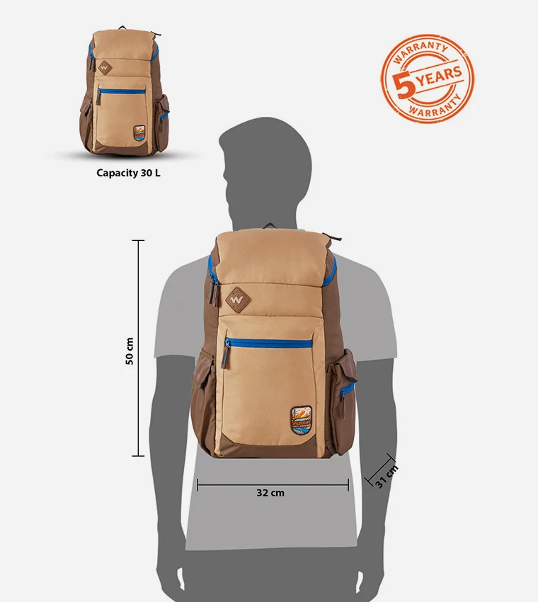 WILDCRAFT Khaki Wildcraft Cargo Pack 30 Backpack, Khaki  | Best Price UAE
