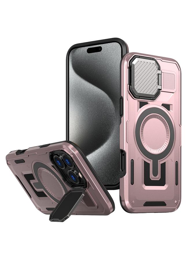 S-TOP Case For iPhone 15 Pro Shield Frame Holder MagSafe Phone Case - Image 1