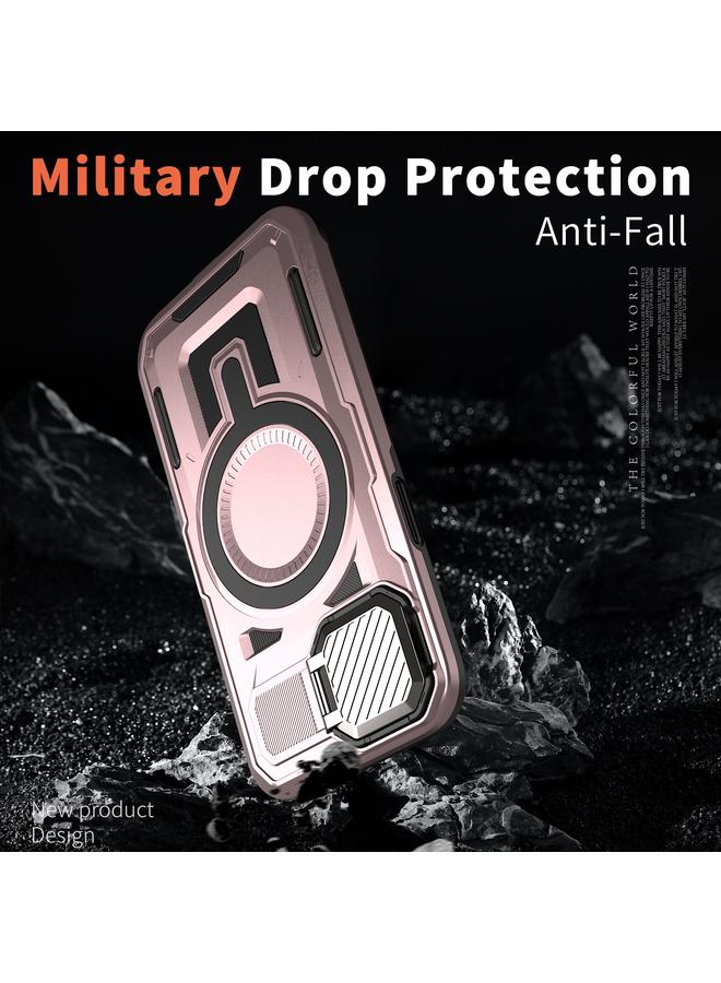 S-TOP Case For iPhone 15 Pro Shield Frame Holder MagSafe Phone Case - Image 5