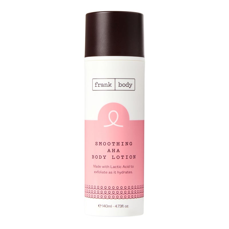 frank body Smoothing AHA Body Lotion | Gently Exfoliates to Smooth KP & Body Breakouts | With Lactic & Glycolic Acids, Hydrating Oils, Mango Seed Butter & Australian Botanicals | 140ml/4.73 fl oz - Image 1