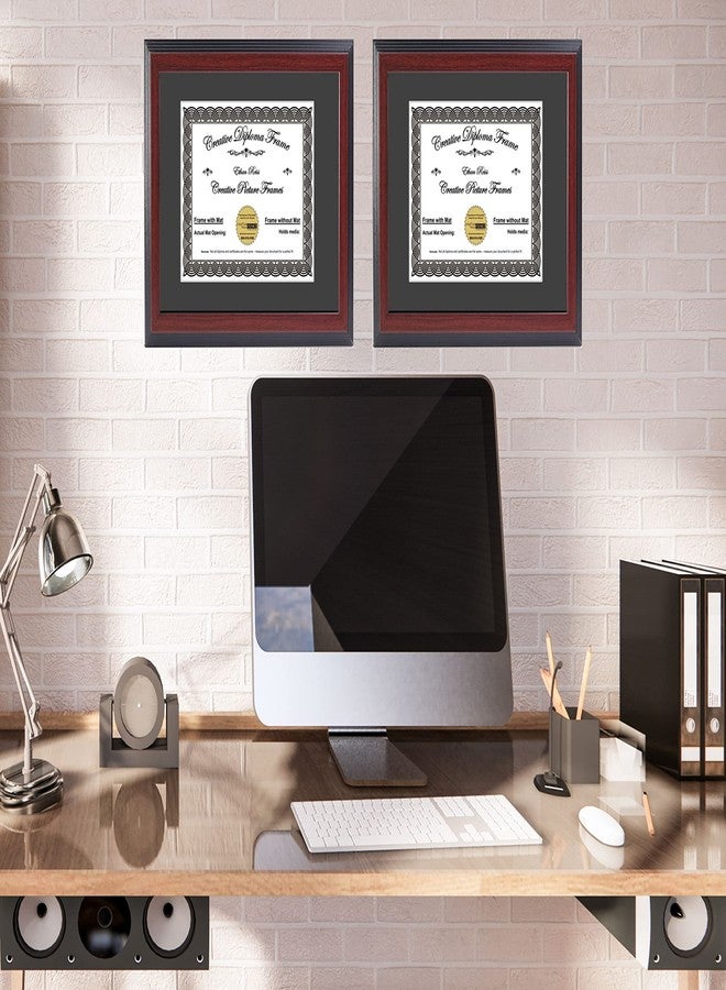 Creative Picture Frames 7x9 Majestic Mahogany Diploma Frame with Black Mat including Glass | Frame Holds 8x10 Media without Mat - Image 3