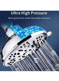 Excefore Shower Head, High Pressure RainType 4.5-inch Concealed 9-speed Small Top Spray,Luxurious And Modern Appearance  - Image 3