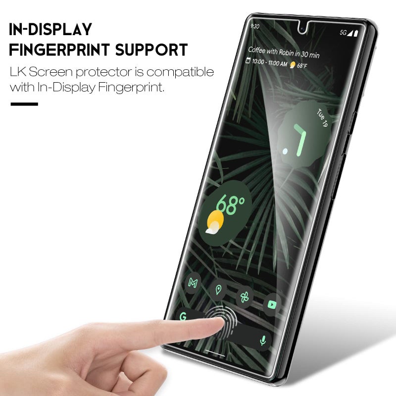 ال كي واقي شاشة LK 2+2 لهاتف Google Pixel 6 Pro، عبوتين من طبقة TPU و2 واقي عدسة الكاميرا، [سهل التركيب] [HD-Clear] واقي شاشة لهاتف Pixel 6 Pro 6.7 بوصة - Image 5
