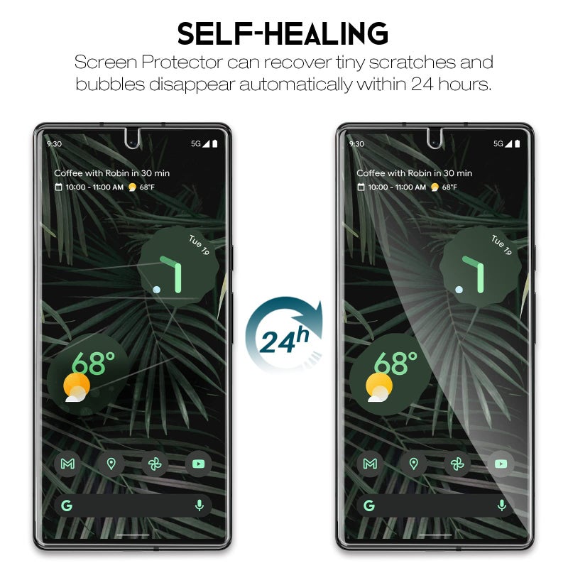ال كي واقي شاشة LK 2+2 لهاتف Google Pixel 6 Pro، عبوتين من طبقة TPU و2 واقي عدسة الكاميرا، [سهل التركيب] [HD-Clear] واقي شاشة لهاتف Pixel 6 Pro 6.7 بوصة - Image 4