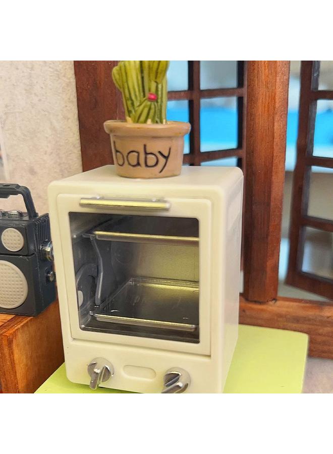 Bluejw Net Red Stall Project Real Cooking Mini Kitchenette Real Cooking Full Set Of Electrical Appliances Refrigerator TV Oven Cart Model - Image 4