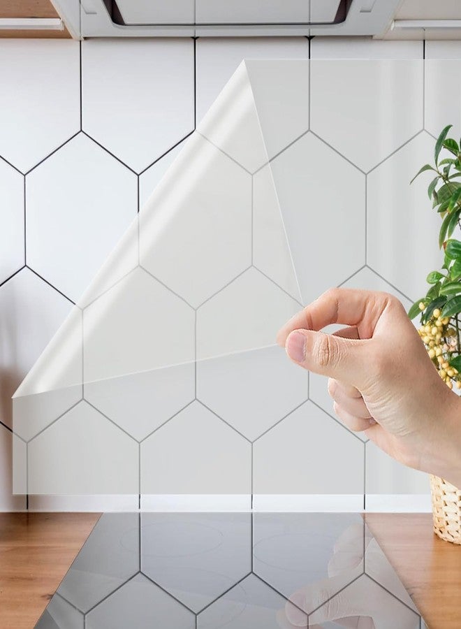 SUNBIRD Transparent Plastic Roll Vinyl Kitchen Counter Coating, Self Adhesive, Clear Contact Paper Clear Book Cover Film, for Splash Guard for Kitchen, Tile Protector, (30cm x 152cm, Frosted Sticker) - Image 1