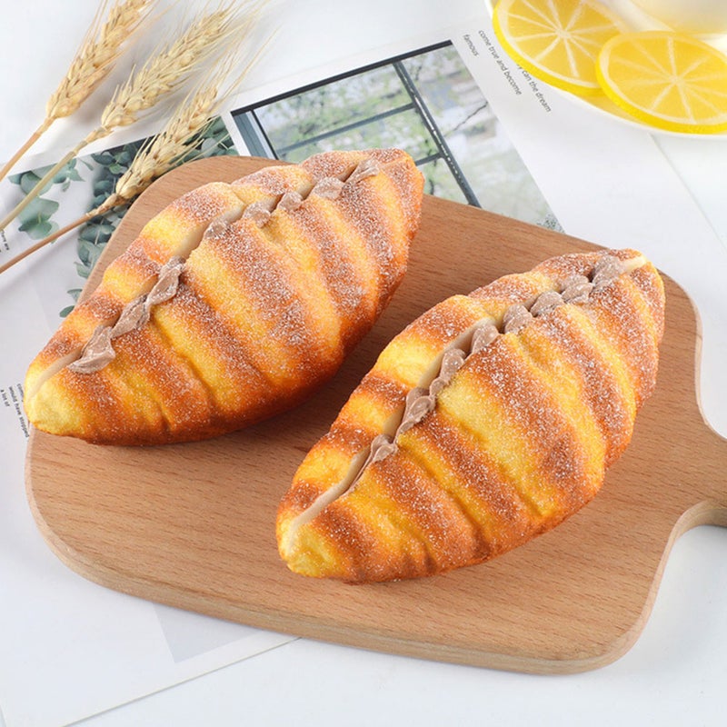 Artificial Croissant Fake Bread Simulation Bread Model PU Bread Photography Prop - Image 1