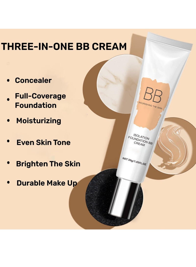 SYOSI Hydrating BB Cream, Full-Coverage Foundation & Concealer, Tinted Moisturizer for Brightening & Even Skin Tone, Firming Color Correcting Cream for All Skin Types  - Image 3