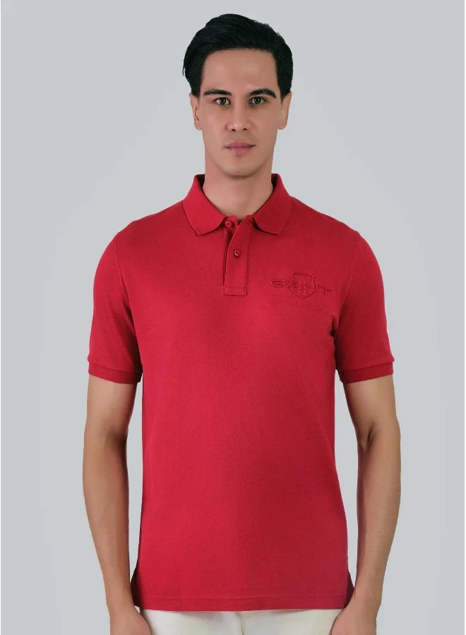 غانت Regular Fit Tonal Shield Polo