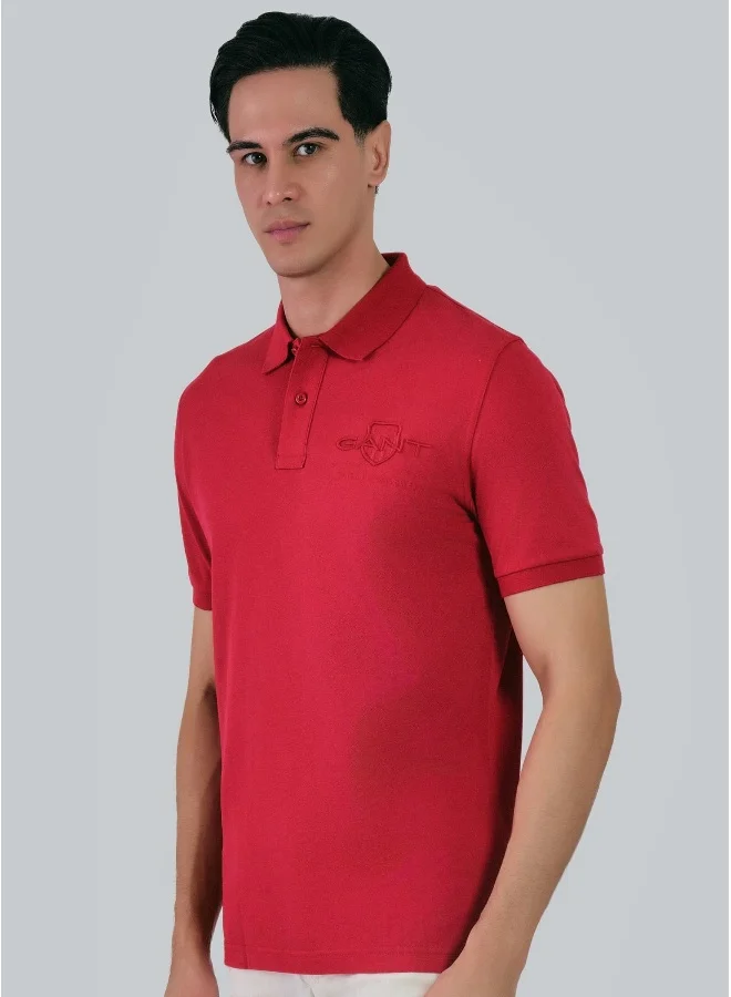 غانت Regular Fit Tonal Shield Polo