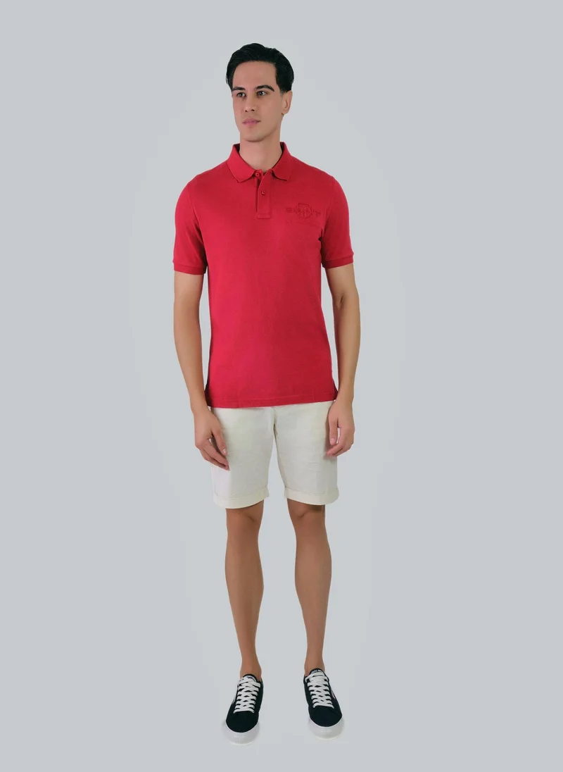 غانت Regular Fit Tonal Shield Polo