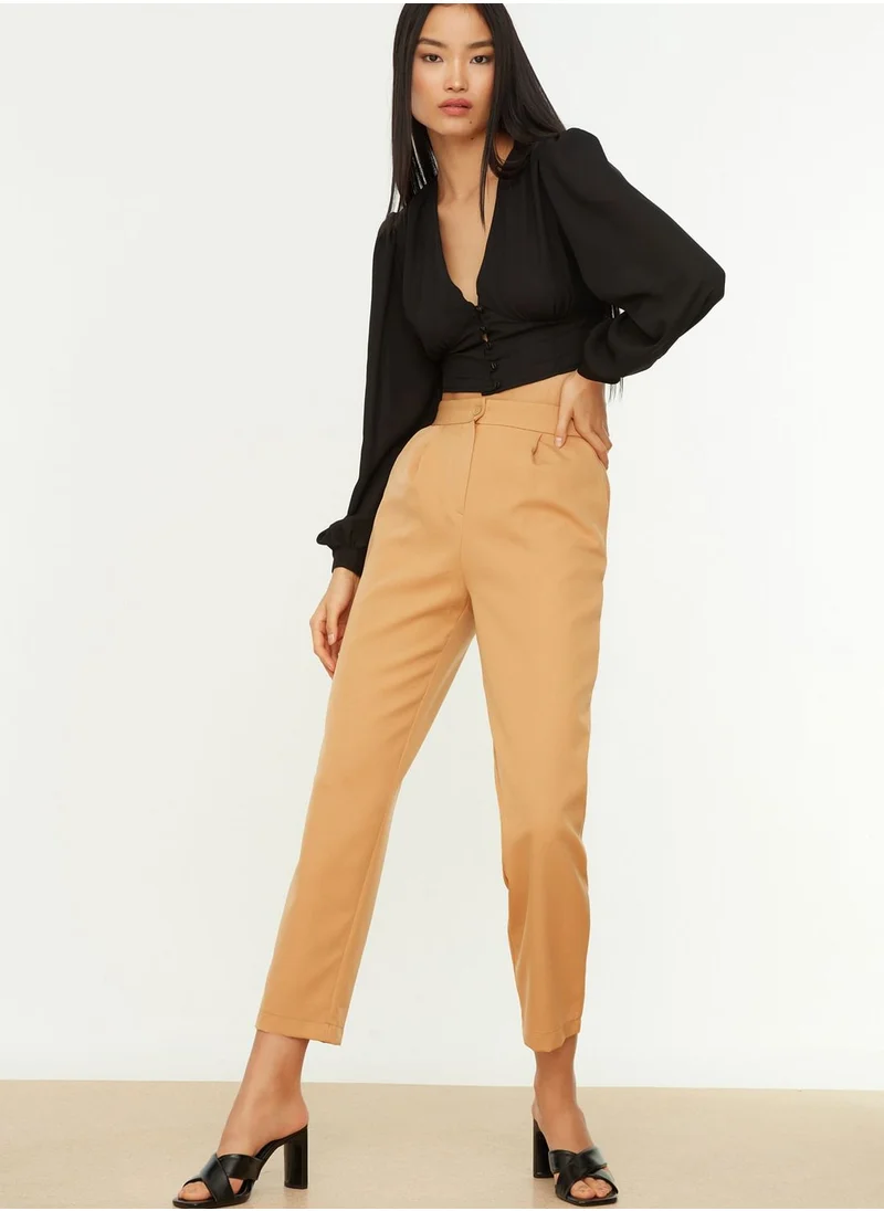 trendyol High Waist Cropped Pants