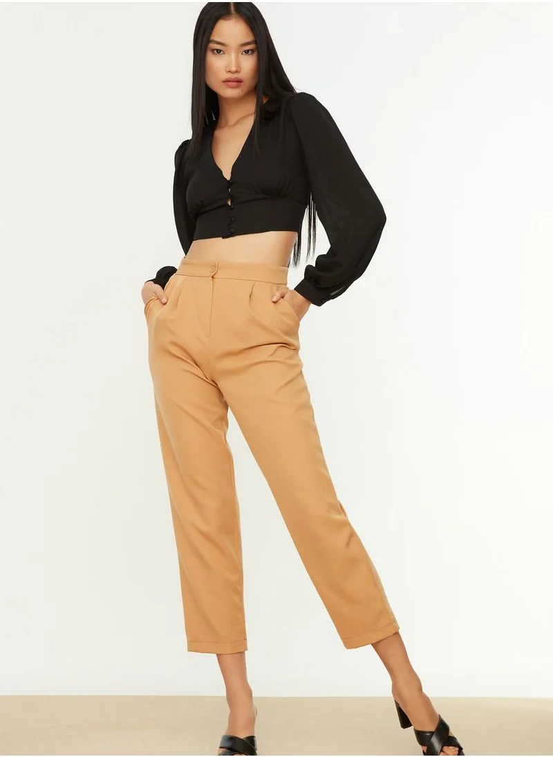 trendyol High Waist Cropped Pants