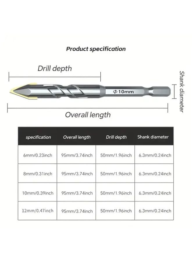 2PCS 6mm 8mm Heavy Duty Centrifugal Drill Bit for Tile Concrete Glass Wood Metal - Image 3