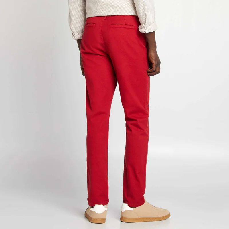Kiabi Plain Chinos Red