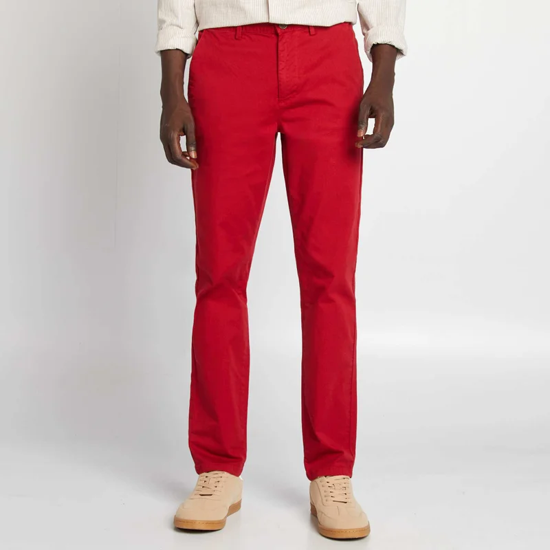 Kiabi Plain Chinos Red