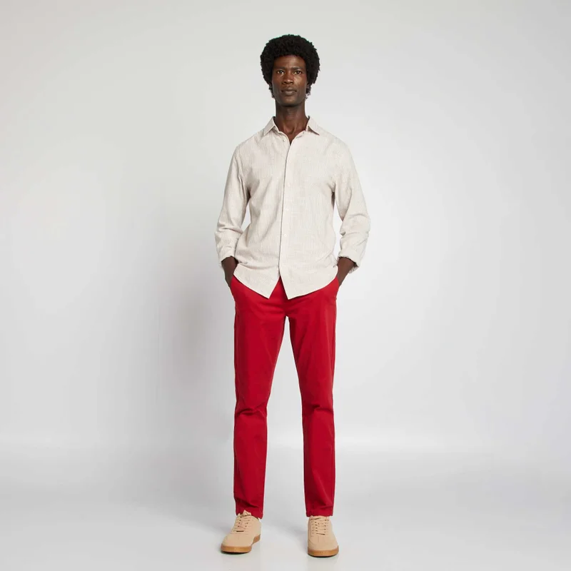 Kiabi Plain Chinos Red