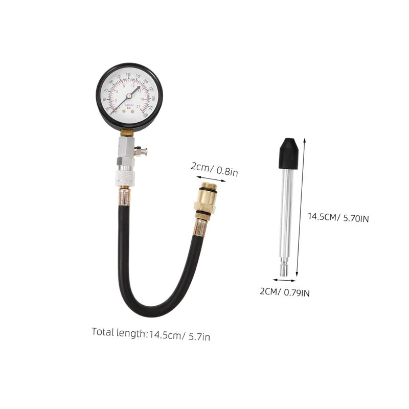 مجموعة اختبار ضغط المحرك 14 قطعة مقياس ضغط السيارات لصيانة وإصلاح السيارات - Image 3