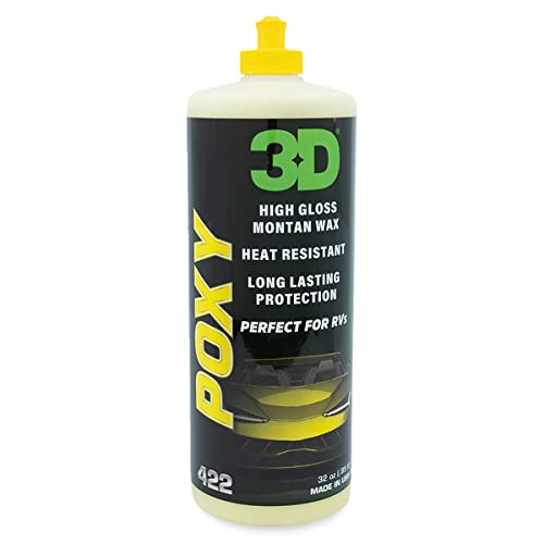3D POXY Montan Wax Sealant – Long Lasting Hybrid Car Wax for High Gloss Finish & Paint Protection | Non-Staining Formula | Easy to Apply | Made in USA | 32 oz - Image 1