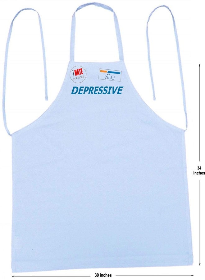 CoolAprons Halloween Costume Insurance Lady Depressive I Hate Insurance, Funny Parody Apron - Image 3
