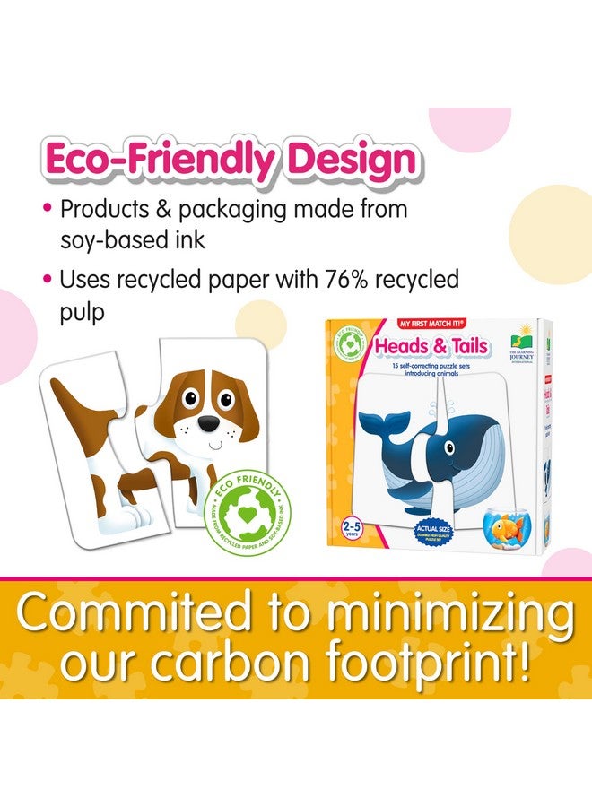 The Learning Journey: My First Match It! - Head and Tails - 15 Self-Correcting Animal Memory Matching Puzzles Games - Educational Activities for Learning - Preschoolers Age 2-5 - Award Winning Toys - Image 5