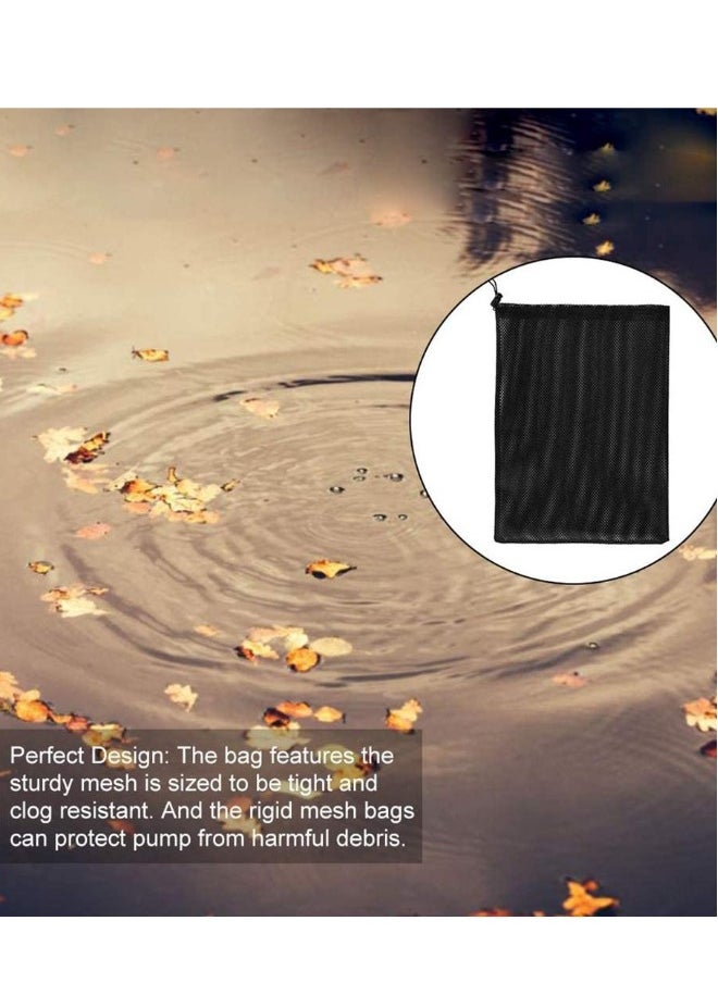 Generic "Pump Barrier Bag, 2 Pcs 12.2""x 16.1"" Pond Mesh Pump Filter Bag with Drawstring, for Pond Biofilters Aquarium Filtration and Outdoor Swimming Pool Black Media Bags "  - Image 3