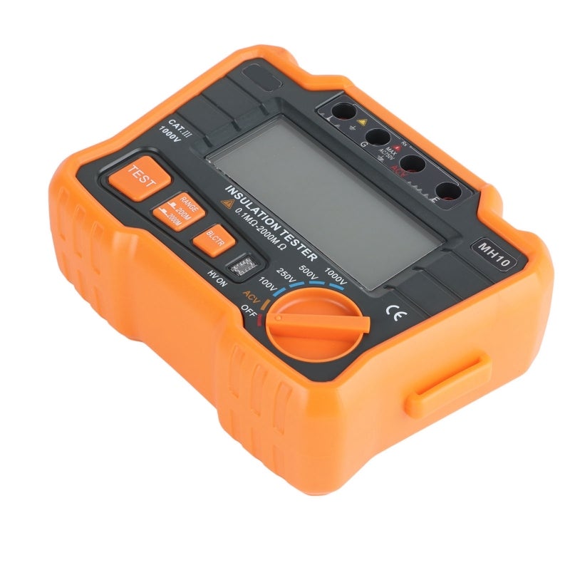 Digital Megohm Meter Electrical Earth Resistance Insulation Tester High Accuracy MH10 Orange - Image 4