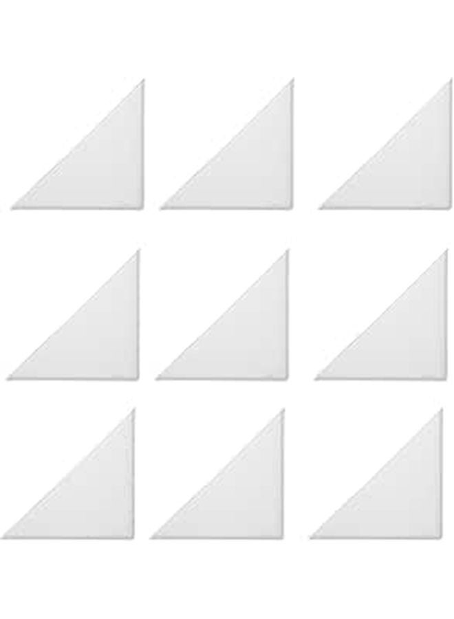 Triangle Corner Protectors 50x50x12mm White 100pcs Safety Edge Guards For Furniture - Image 1