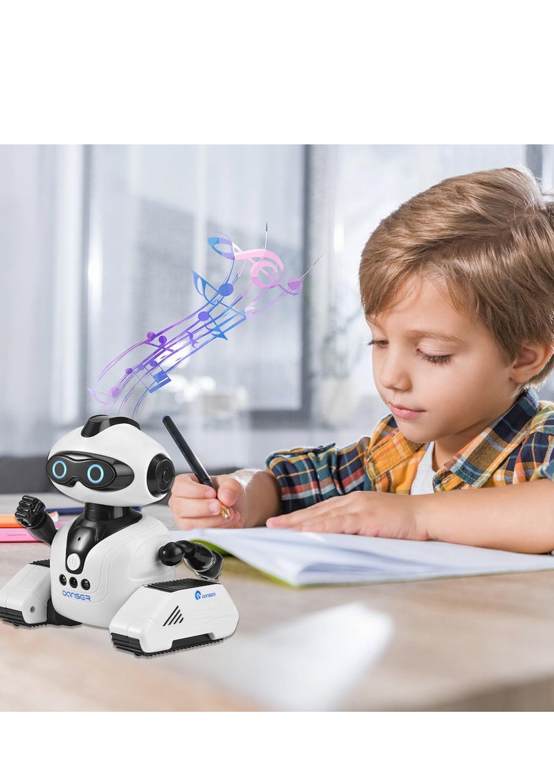 SYOSI - ألعاب روبوتية قابلة لإعادة الشحن وذكية مع تحكم صوتي وحساس للإيماءات وعيون LED لامعة ترقص وتغني وتسجل وتكرر هدايا روبوتية للأولاد والبنات من سن 3 سنوات فما فوق - Image 1
