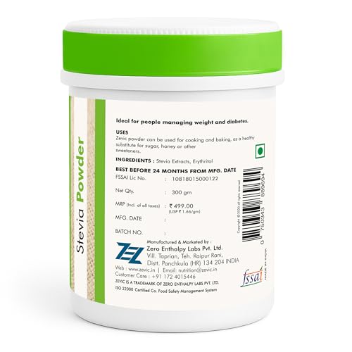 Zevic 100% Sugar Free Natural Stevia Powder | Zero Calories | Vegan | Keto & Diabetic Friendly - 300g - Image 4