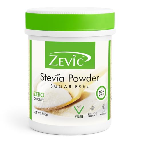 Zevic 100% Sugar Free Natural Stevia Powder | Zero Calories | Vegan | Keto & Diabetic Friendly - 300g - Image 1