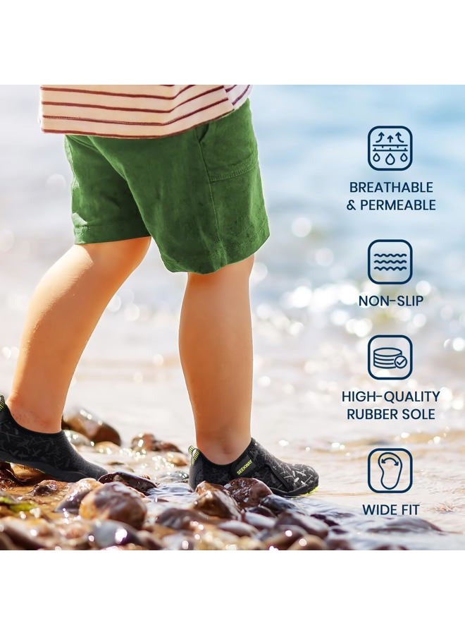 SEEKWAY Barefoot Water Shoes for Kids - Wide Toe Box and Quick-Dry Sand Shoes Toddler for Hiking Swim Beach Pool Kayak Sport Accessories, Camping Essentials Non-Slip for Boys Girls Sizes, 1b-102 Black - Image 5