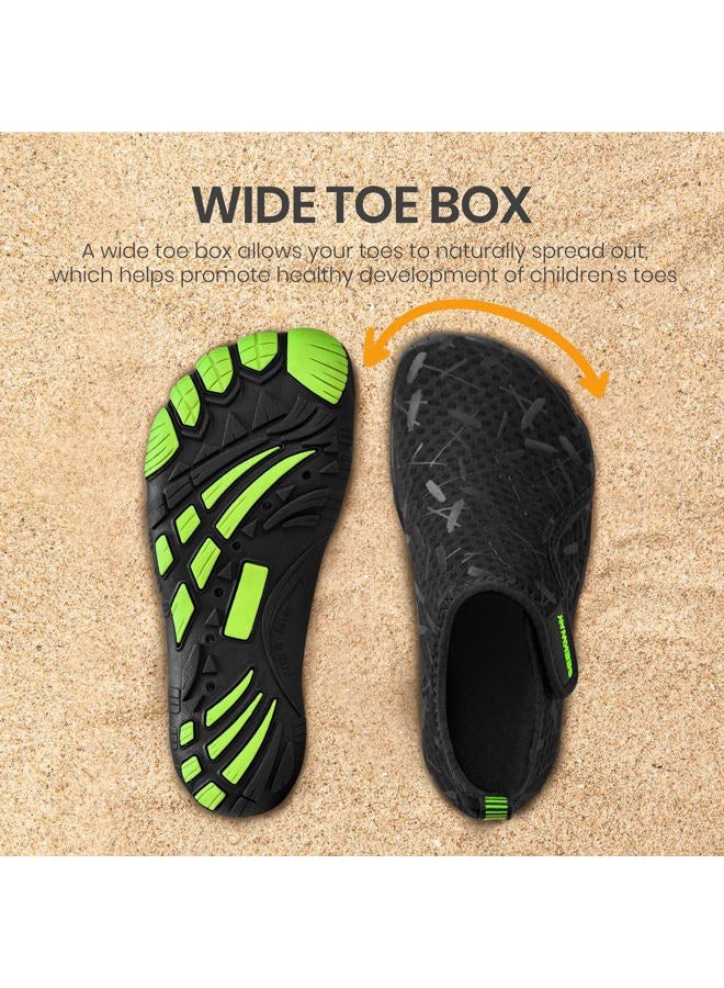 SEEKWAY Barefoot Water Shoes for Kids - Wide Toe Box and Quick-Dry Sand Shoes Toddler for Hiking Swim Beach Pool Kayak Sport Accessories, Camping Essentials Non-Slip for Boys Girls Sizes, 1b-102 Black - Image 2