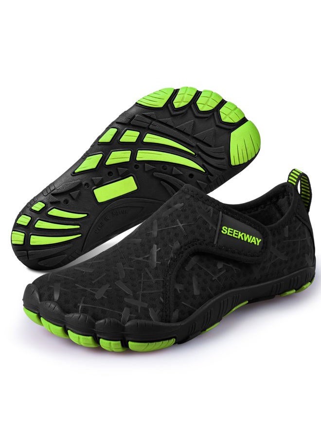 SEEKWAY Barefoot Water Shoes for Kids - Wide Toe Box and Quick-Dry Sand Shoes Toddler for Hiking Swim Beach Pool Kayak Sport Accessories, Camping Essentials Non-Slip for Boys Girls Sizes, 1b-102 Black - Image 1