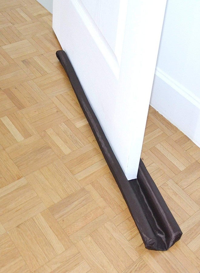 LOMESH Twin Draft Guard Fabric Guard Cover Stop Light/Dust/Cool Air Escape Under Door Twin Draft Stopper Door Gap Sealer Smart Energy Saver for Door - Brown - 85 x 10 x 5cm - Image 1