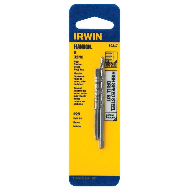 IRWIN Drill And Tap Set 832 NC Tap and No 29 Drill Bit 80217