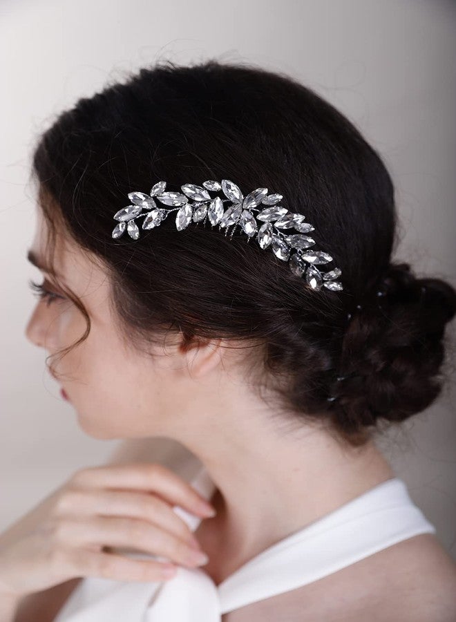 BERYUAN Purple Rhinestone Moon Shaped Hair Comb for Women Wedding Bridal Crystal Accessory Multi-Color Hairpiece Banquet Prom Dancing Ball (purple) - Image 5
