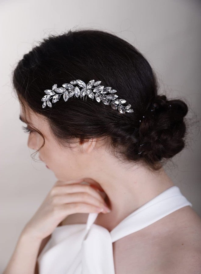 BERYUAN Purple Rhinestone Moon Shaped Hair Comb for Women Wedding Bridal Crystal Accessory Multi-Color Hairpiece Banquet Prom Dancing Ball (purple) - Image 4