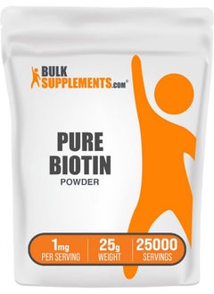 BulkSupplements.com Pure Biotin Powder - as Vitamin B7, Biotin Supplement, Biotin Vitamins for Hair, Skin and Nails - Gluten Free, 1mg per Serving, 25g (0.88 oz) (Pack of 1) - pzsku/Z9AD593FEC23F9FC3F57DZ/45/_/1740203356/471bdd97-3da2-4e05-8c19-f68a2e02a769