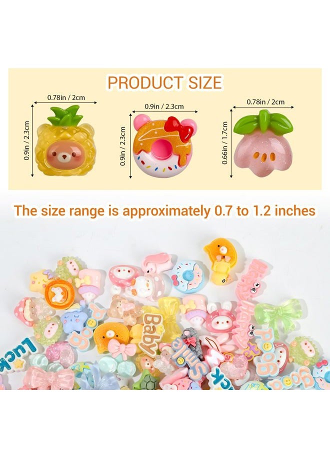 DIYOMR 3D Sticker Charms,70Pcs Bulk Mixed Slime Charm Resin Art Stickers Decor for DIY/Handcraft/Photo Album/Hair Accessories/Laptops - Image 3