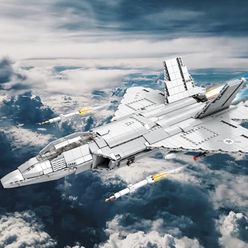 JMBricklayer F-22 Raptor Fighter Jet Building Block Set, Military Airplane Toy Army Construction Sets, Toys Gifts for Kids 14+, Adults and Military Fans 60003 (1837PCS) - Image 3