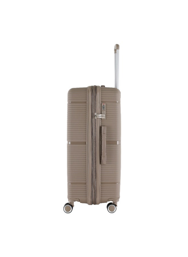 H.T Luggage Bag, Hard Case Polypropylene (PP) Material, 8x360 Degree Rotation Spinner Wheels, Matching Color Suitcases, Expandable Trolley Bag, Telescopic Handle, TSA Lock - Image 2