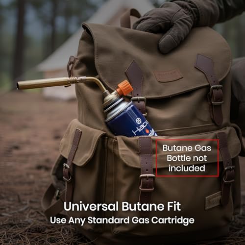 HACER Butane Brazing Blow Torch LPG Single Nozzle Manual Ignition Heat Gun For Outdoor Use Cooking Copper Pipe Welding Camping Jewelry Repair Work Tool Burner (Pack of 1) - Image 4